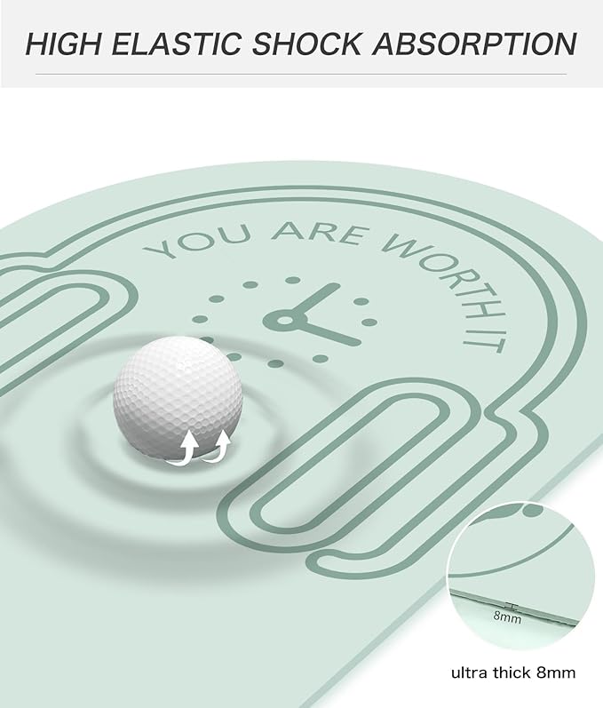 8/20/30mm Jump Rope Mat Fitness Exercise Mat Durable, Non-Slip, Workout Mats with Jump Rope & Carrying Bag for Home Gym Flooring (55"x 24")