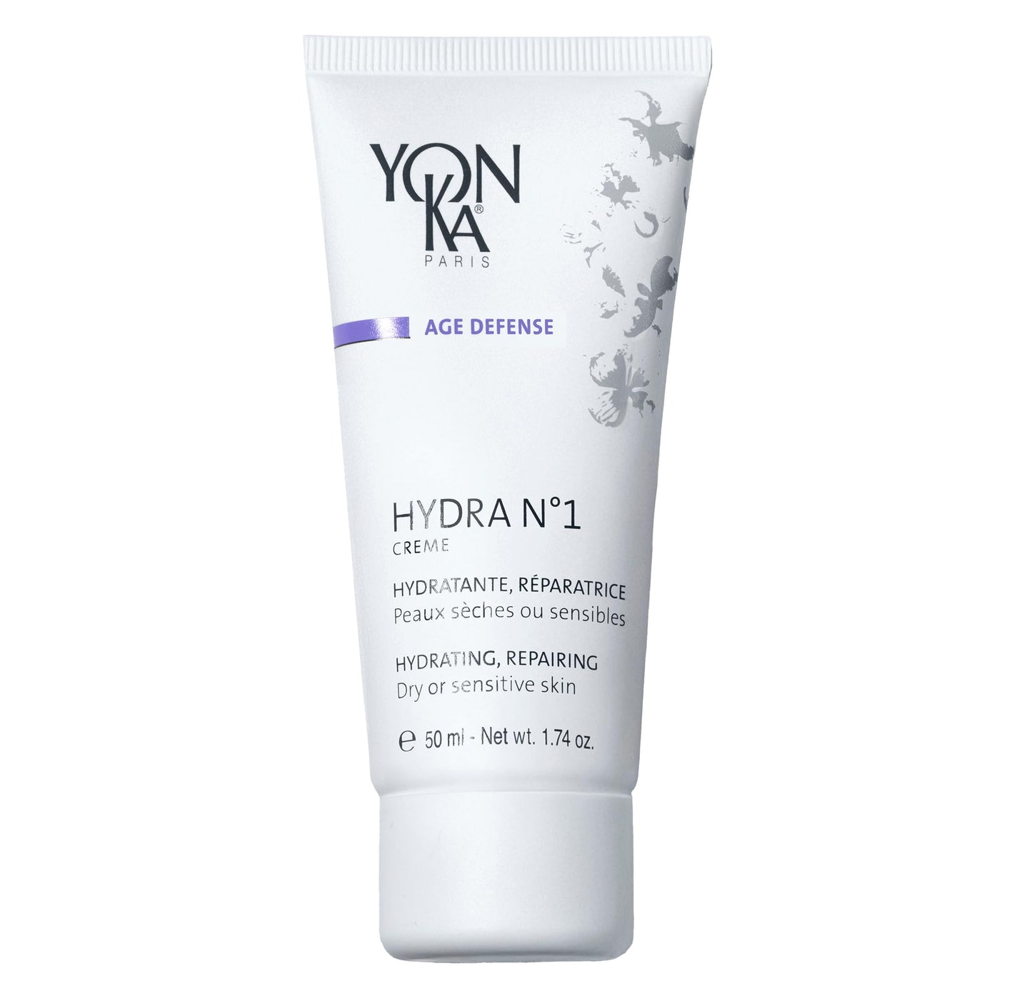 Yonka Daily Reparative Moisturizer, Hydra No. 1 Creme - Rich Anti-Aging Skincare with Hyaluronic Acid, Vitamins A, C & E for Dry Skin, Paraben-Free, 50ml