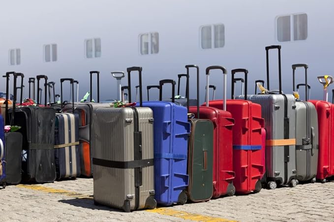 2Pieces Luggage Straps for Suitcase Travel Accessories TSA Approved, 80In Long Belts to Keep Your Suitcase Secure, Black Adjustable Bag Straps with Quick-Release Buckle for Travel Bag Closure