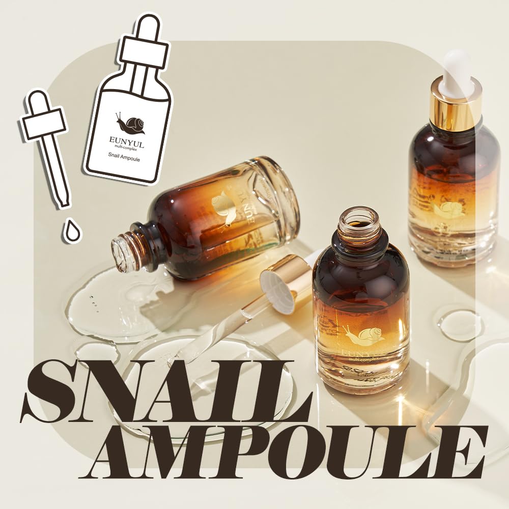 EUNYUL Snail Ampoule Korean Skincare 1.01 fl. oz. Hydrating Essence Serum for Face