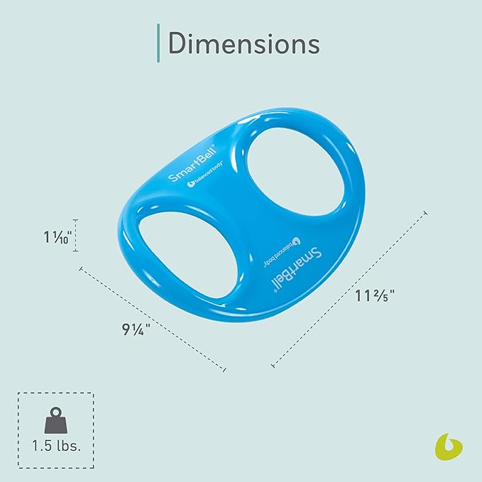 Balanced Body SmartBell Ergonomic Two-Handed Pilates Exercise Weight, Pilates Dumbbell, Exercise Equipment for Home Gym or Pilates Studio Use