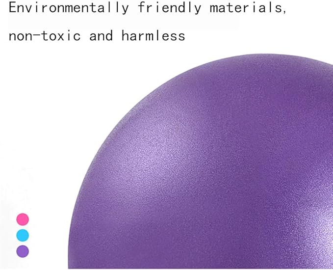 9 Inch Exercise Pilates Mini Yoga Balls Barre for Home Stability Squishy Training Physical Therapy Improves Balance with Inflatable Straw