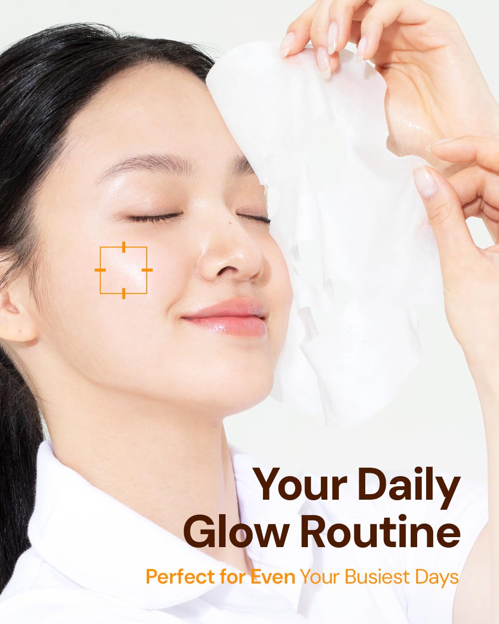 Bano Vita Genic Jelly Face Glowing Mask 10EA – Hydrating Sheet Mask for Sensitive Skin, Korean Glass Skin Care with Vitamin C, Biotin & Niacinamide, Fragrance-Free