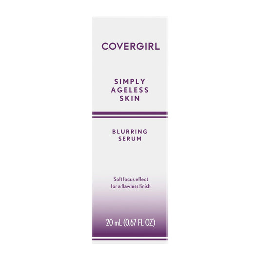 COVERGIRL Simply Ageless Blurring Serum, Anti Wrinkle, Face Serum, 1 Pack,Skin Tightening, Reduces Fine Lines, Formulated with Vitamin A & E, Argan Oil, Coconut Oil