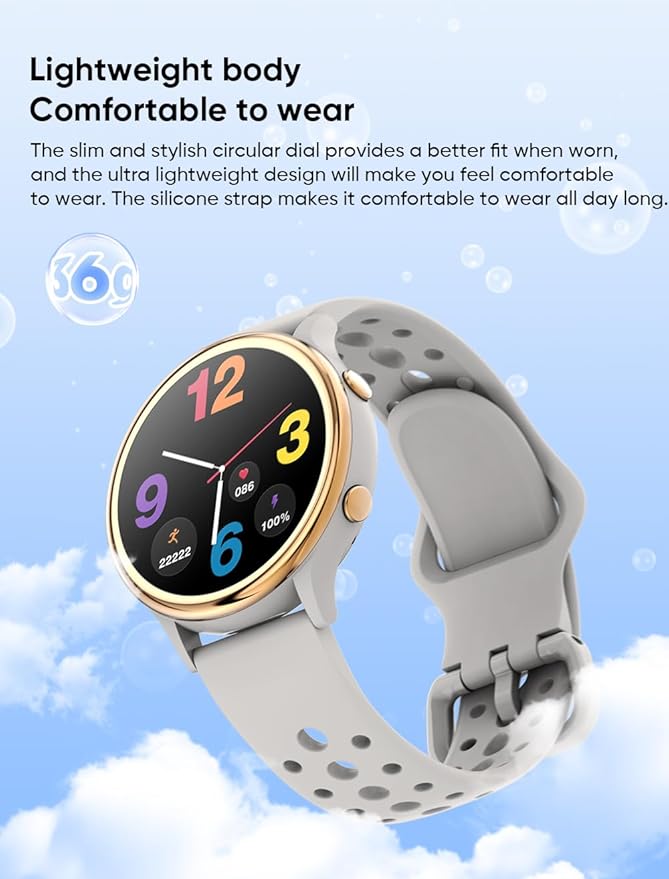 KEEPONFIT Smart Watches for Women, Fitness Tracker with Heart Rate & SpO2 Monitor, IP67 Waterproof Activity Tracker for Men & Women, Smart Watch for Android Phones and iPhone Compatible (Pink)