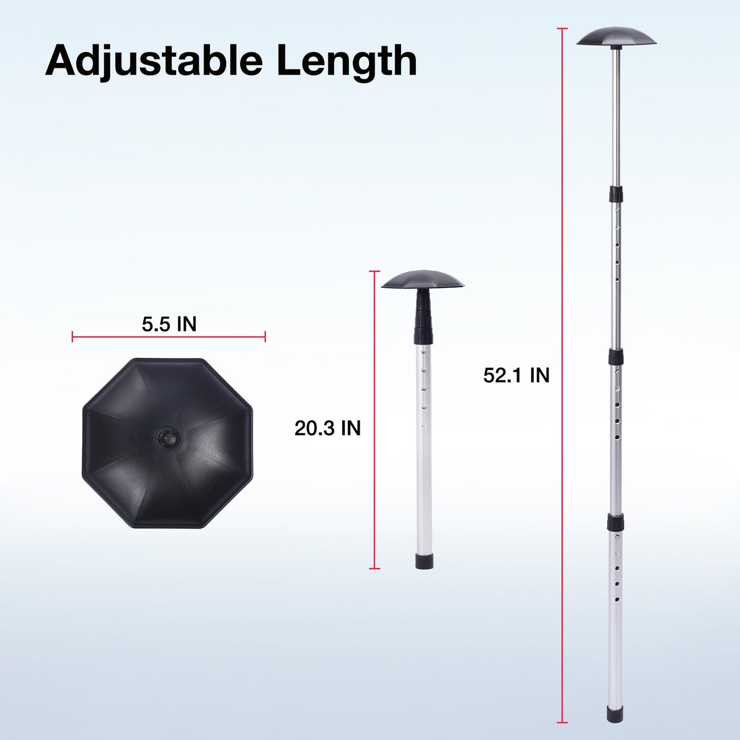 Gofly Golf Travel Bag Support System, Club Protective Pad and Aluminium Alloy Support Pole, Upgrade Accessories for Soft-Sided Travel Golf Bag