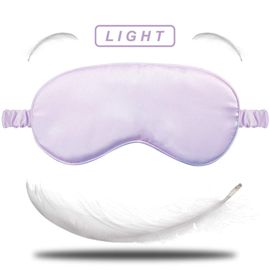 Silk Eye Mask for Sleeping Lavender Sleep Mask for Men Women,Soft Eye Blindfold for Yoga Meditation-Super Smooth and Updated Light Blocking Design with Ear Plug