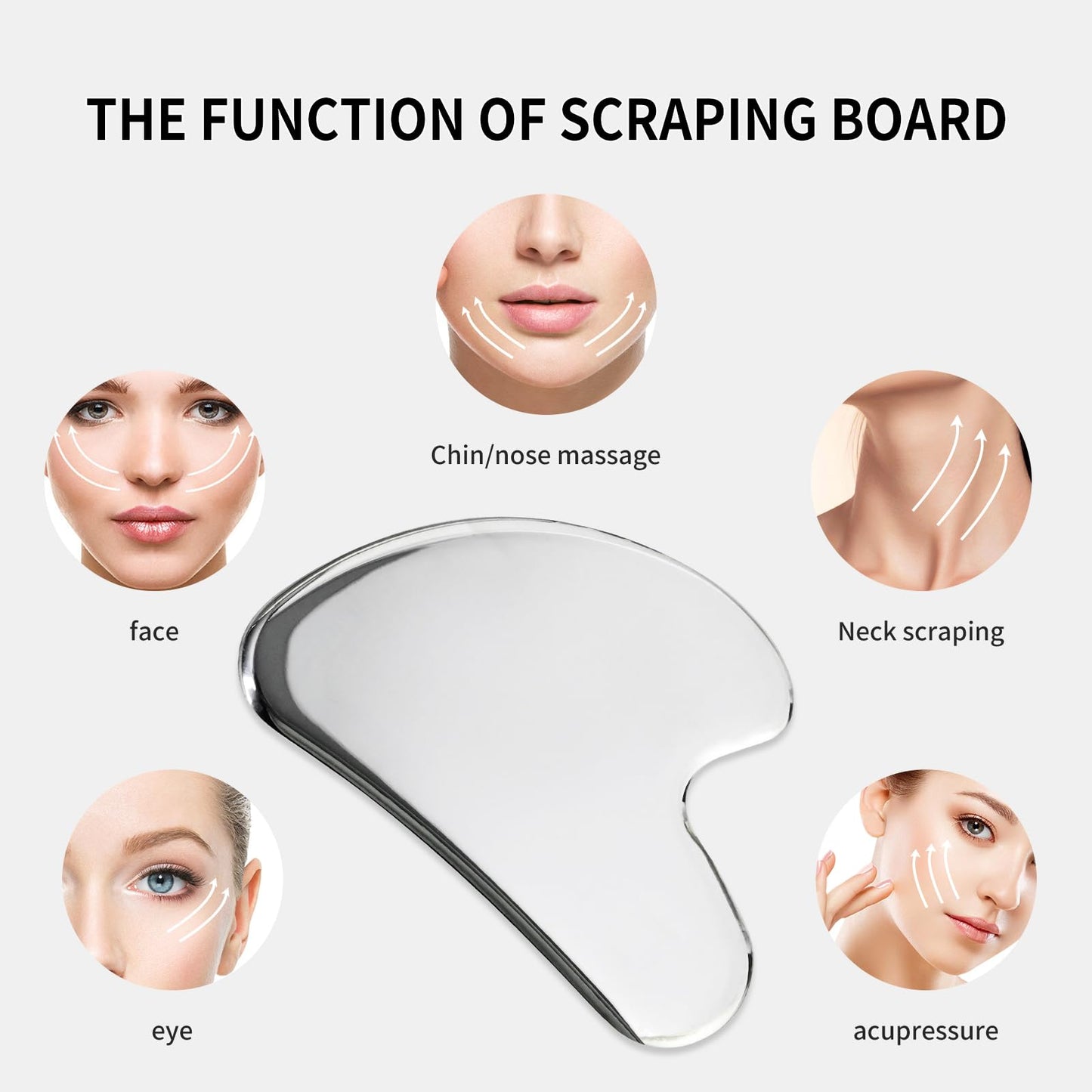 ONLYSKY BEAUTY Face Roller Gua-Sha Set Facial Roller kit for Face Skincare, Stainless-Steel Stone Sculpting Tool, Massager Roller for Skin Care,Gift for Men and Women