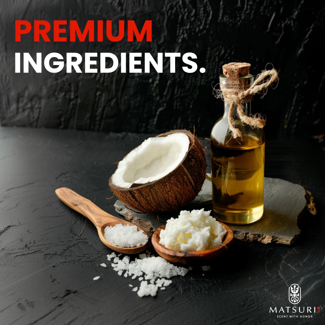 Matsuri Soap Bar | 5 oz | 3 Pack | Cold Process & Natural Ingredients | Moisturizing & Exfoliating | No Harmful Additives | (Mt Fuji/Midor Scrub/Kurotsuchi)