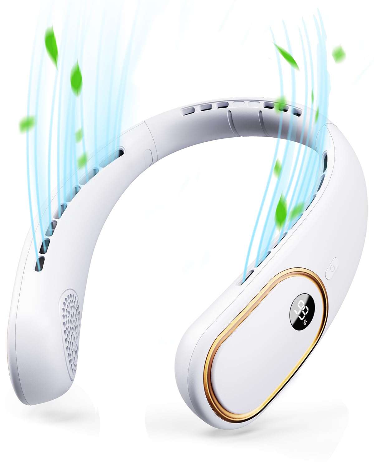 VETIFINAL Neck Fan Rechargeable - 5000mAh Portable Neck Fan with Digital Display, 4 Speeds 75% Stronger Cooling, Hands-Free Personal Fan for Women/Men/Kids, Type-C Fast Charge, Gift-Ready Packaging