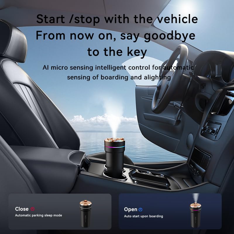 Sunny Smiles Humidifiers for room car,With Cool Mist USB Powered Car Auto Start/Stop,Quiet Air Humidifiers,Starry Sky Projector adds romance, timed shut-off,Portable,Continuous Intermittent Mist