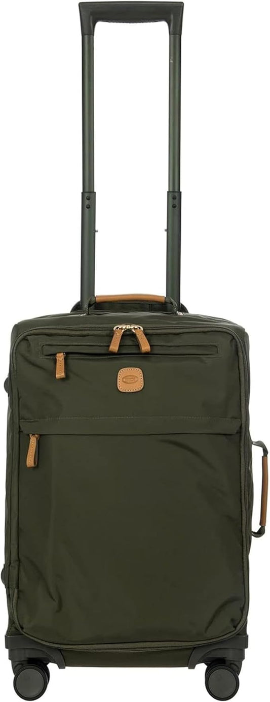 Bric's X Travel - Carry-On Luggage Bag with Spinner Wheels - 21 Inch - Luxury Luggage Bag - Olive