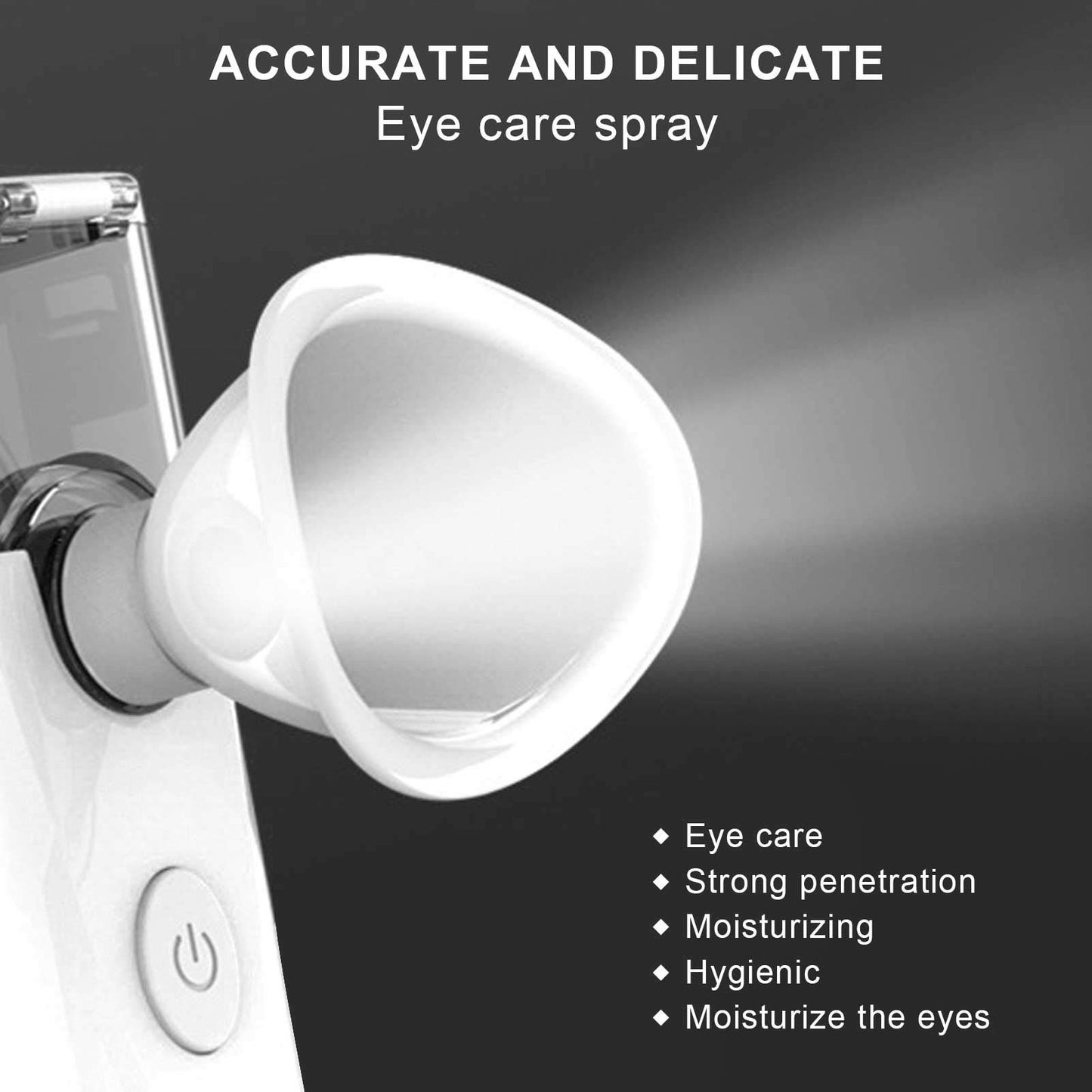Dioche Dry Eye Humidifier Mist Sprayer - Portable Moisturizing Machine, Cool Steamer, Fast Steam Sprayer for Eye Skin Care, Makeup (White)