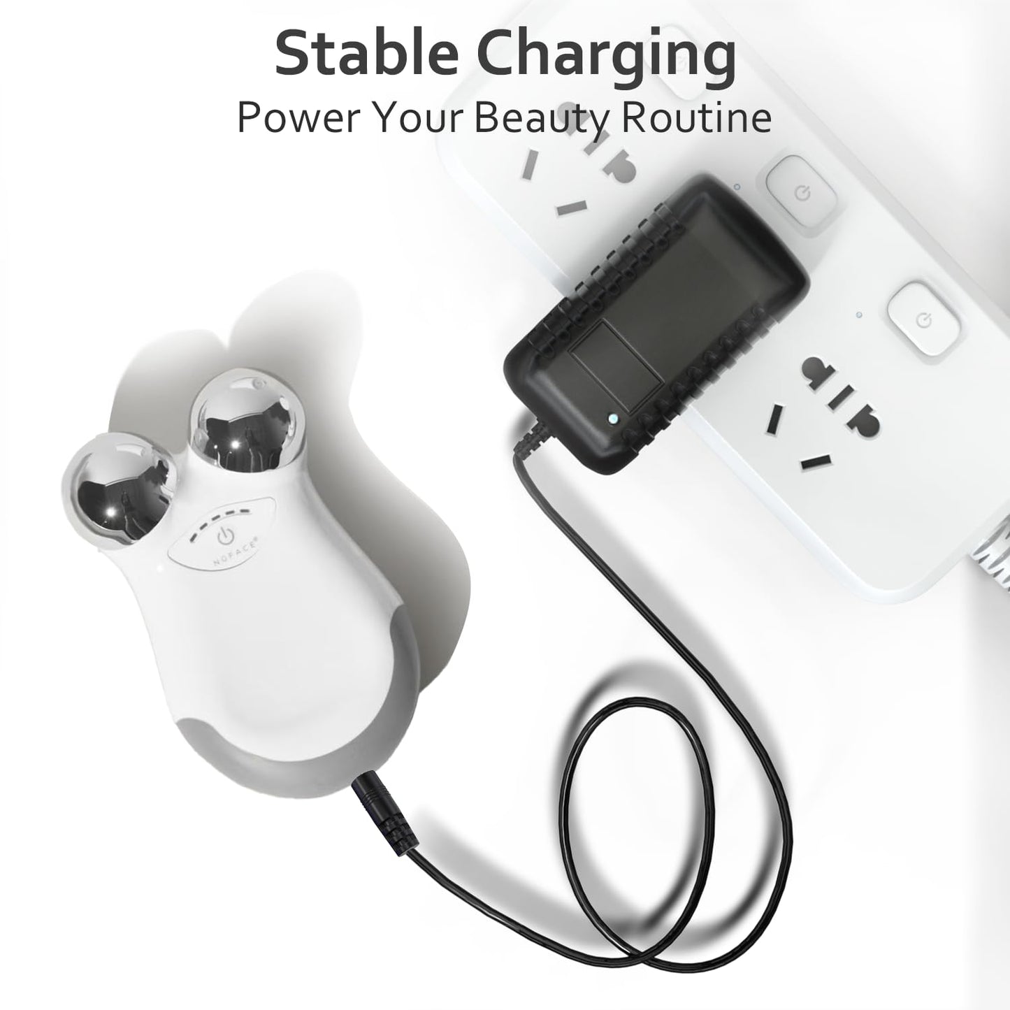 5V Charger for NuFACE Mini Facial Toning Device (Pink, White, Green...), Facial Toning Device Battery Power Adapter Charging Cord