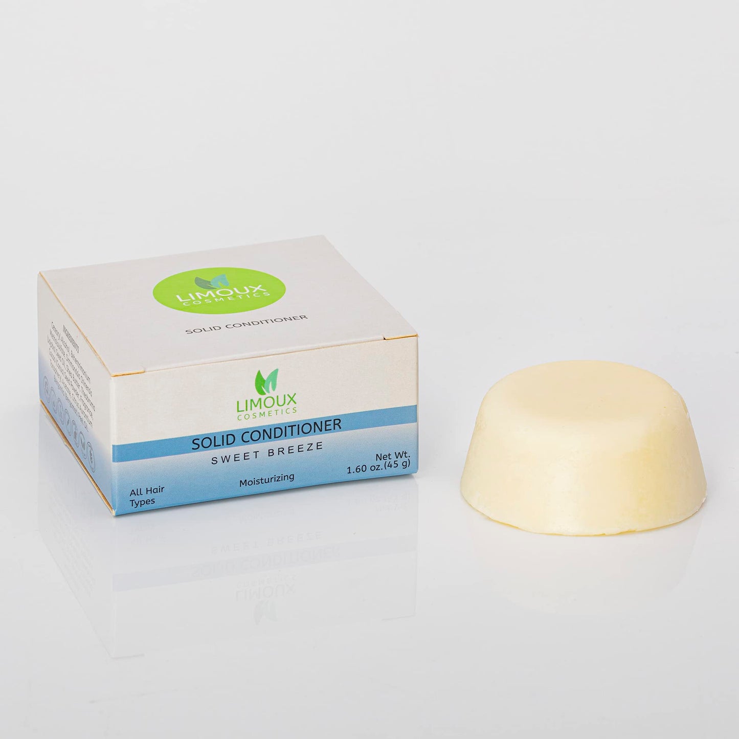 Limoux Cosmetics Solid conditioner Bar - All hair types - Moisturizing, brightening and softening - 1.60 oz - Paraben Free, SLS free, Cruelty free, Vegan, Eco Friendly, Zero waste, up to 40 uses