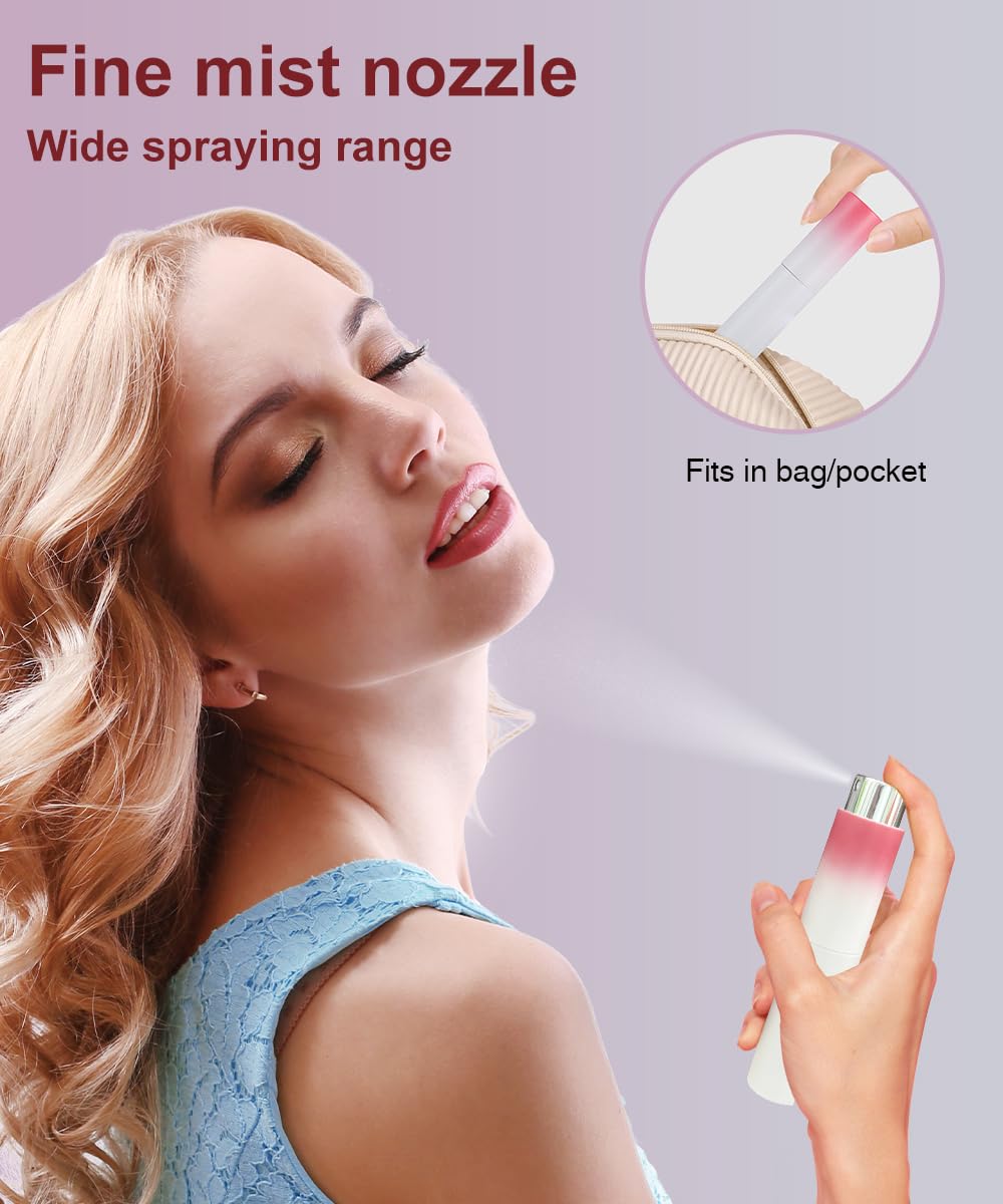 YOUXIU Travel Perfume Bottle Refillable,8ml Portable Mini Refillable Perfume Atomizer Refill Bottlerefill Small Perfume Spray Bottle Accessories For Women 4 Pack