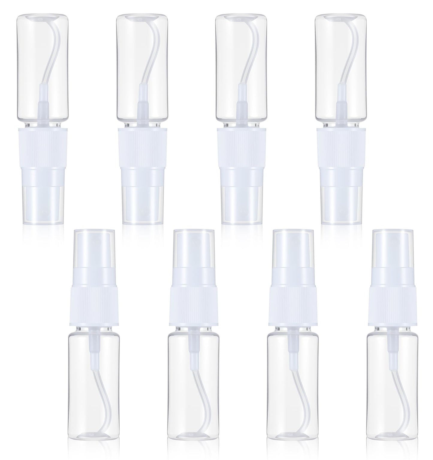 ValueBargain Mini Travel Spray Bottle, 8 Pcs 0.5 oz Portable Mini Spray Bottle Travel Safe Sealing for Outing Camping (Clear, 15 ml)