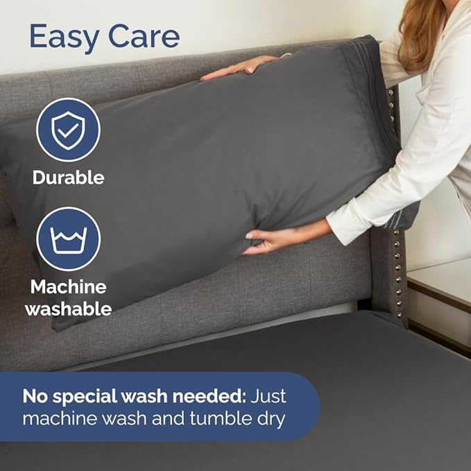 Bulk Case Pack of 10 Sheet Sets - (10) Complete Split King Size Sheet Sets w/ Deep Pockets - Wholesale Bulk Bedding for Hotels, Spas & Airbnbs - Breathable and Wrinkle Free - (Split King, Charcoal)