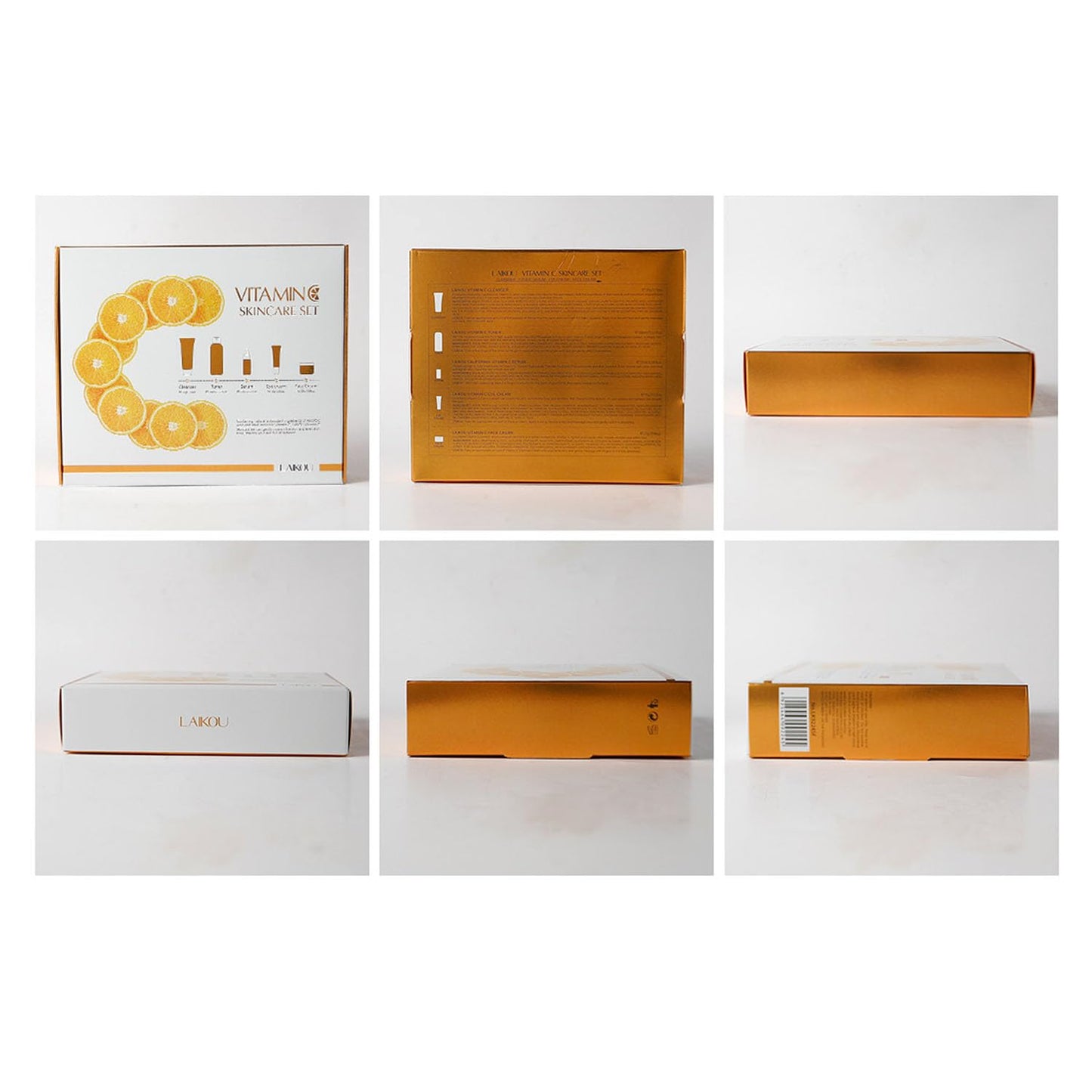 Vitamin C Skincare Gift 5Pcs Set for Teenage Girls, Face Skin Care Kit With Cleanser, Face Serum, Eye Cream, Toner, Face Cream, Travel Skin Care Sets & Kits for Women Men (nomal, 5, Count)