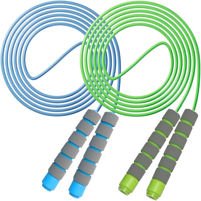 Jump Rope for Kids - Adjustable Soft Skipping Rope with Skin-Friendly Foam Handles for Kids, Boys, Girls, Children - Outdoor Fun Activity, Great Party Favor, Exercise Activity & Fitness