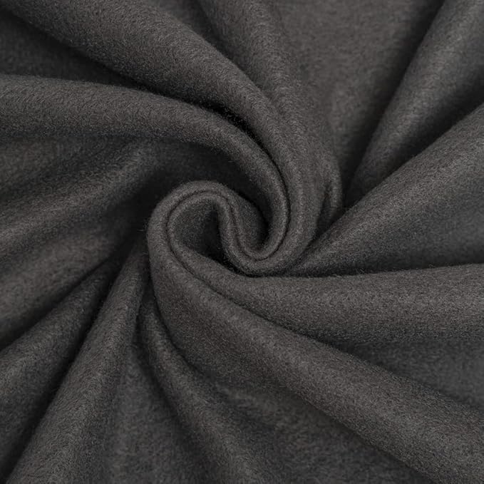 CAI TENG Fleece Throw Blankets Bulk Dark Grey 50 x 60 Lightweight Warm for Kids Soft Cozy Pet-Friendly Bulk Fleece Blanket 15 Pack Solid for Deco Bed, Sofa, Couch, Wedding, Gifts, Outdoor