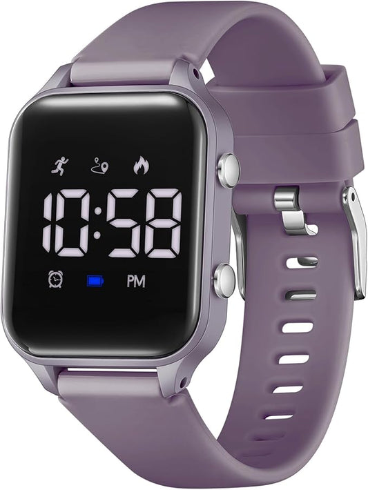 Kids Digital Watches for Boys Girls, Sports Watch with Fitness Tracker, Pedometer, Alarm Clocks, Stopwatch, No App Needed Waterproof Kids Watch, Gift for Teens Student Girls Boys Ages 5-14