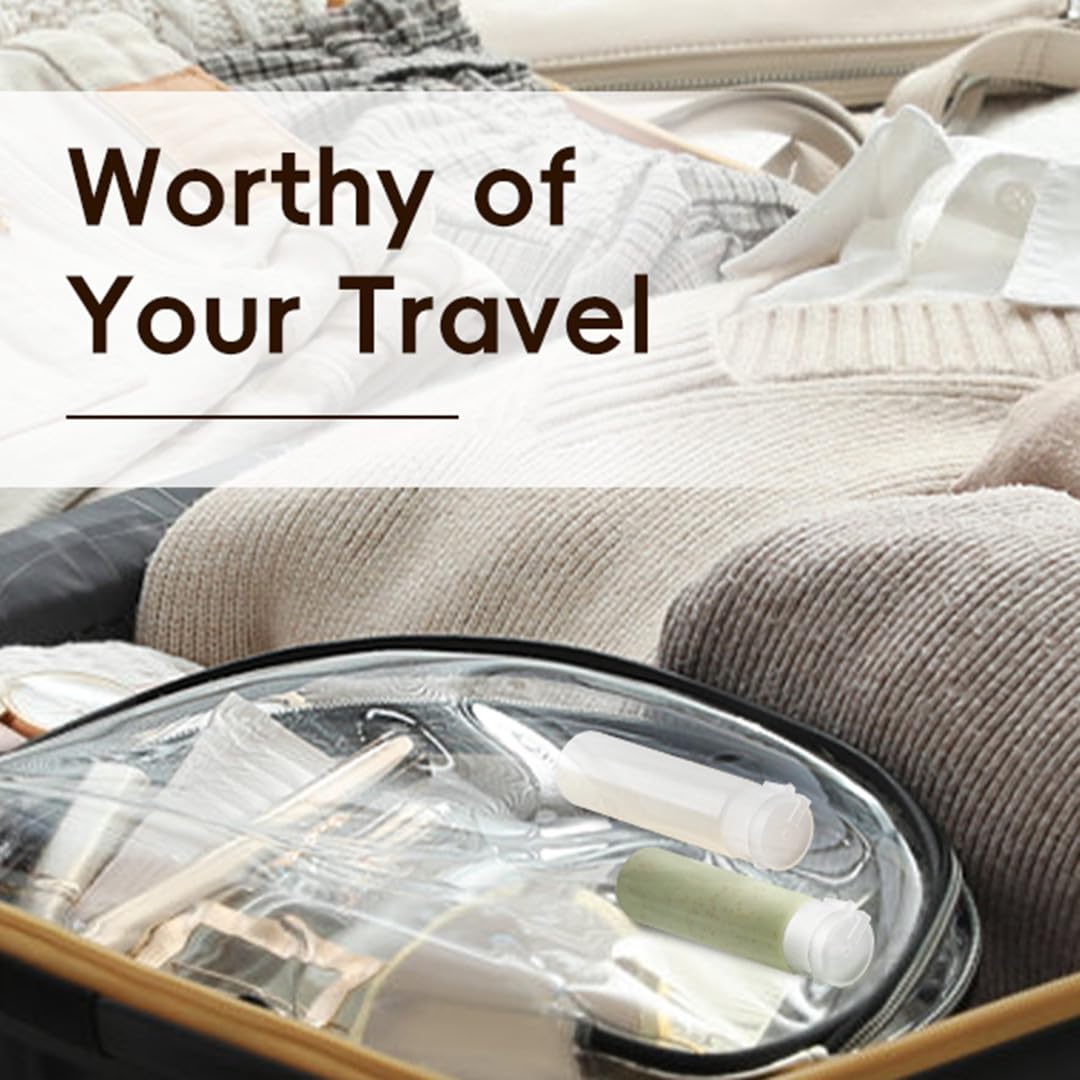 TUZAZO 10 Pack 18ml/0.6oz Small Travel Tube Bottles, Refillable Empty Plastic Mini Travel Size Squeeze Bottles for Liquid Makeup Cosmetic Toiletries