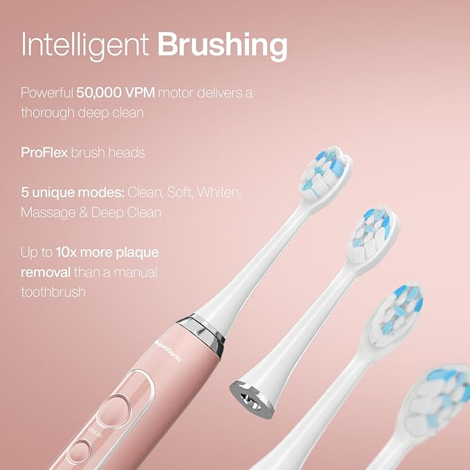 Aquasonic Home Dental Center PRO – Brushing & Flossing Made Easy – Brush & Floss – Power Toothbrush & Water Flosser – Whiter Teeth & Healthier Gums