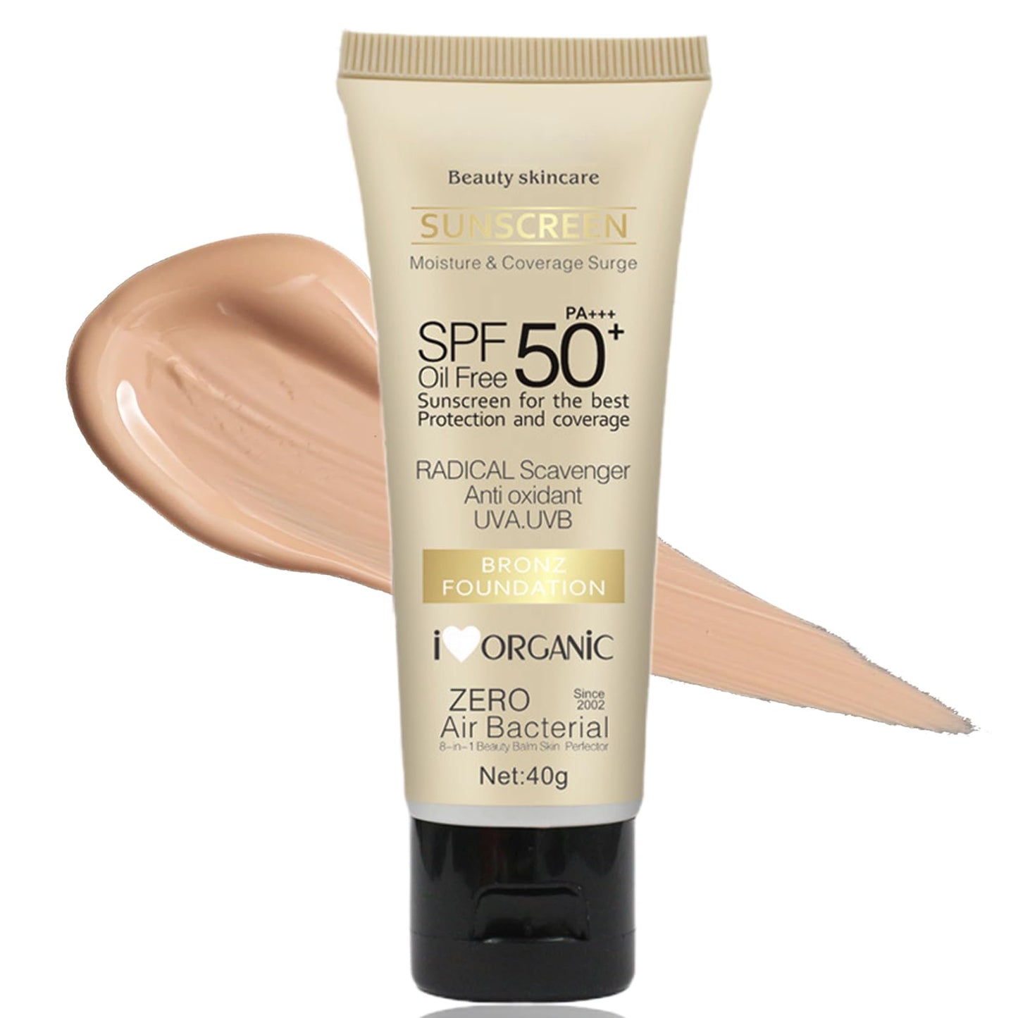 Natural Face & Body Sunscreen SPF 50, Moisturizing Broad Spectrum Sun Protection