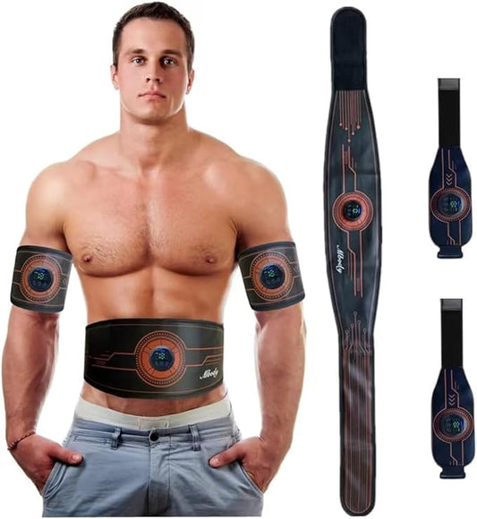 Abs Stimulator Muscle Training Fitness Workout Equipment Ab Core Toner Belt for Abdominal/Arm/Leg Full Set Fit 23''-60''
