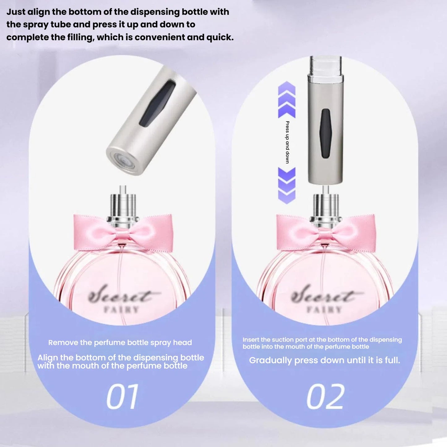3PCS Refillable Perfume Atomizer Bottles, Portable Mini Separate Perfume Bottle, Refillable Cosmetic Spray Bottles, Travel and Outings Spray Boxes Dispensers 6ml/0.2oz