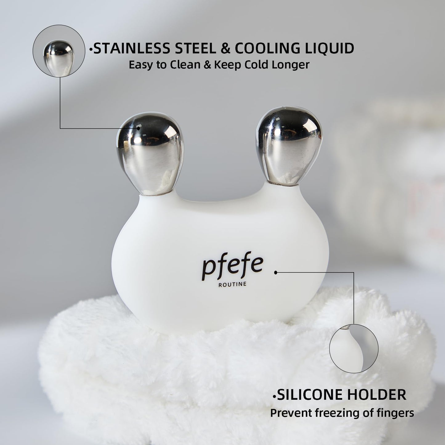 Stainless Steel Bunny Gua Sha & Face Roller, Cryo Rabbit Massager for Esthetician Supplies, Facial Roller for Puffiness, Wrinkles, Dark Circles