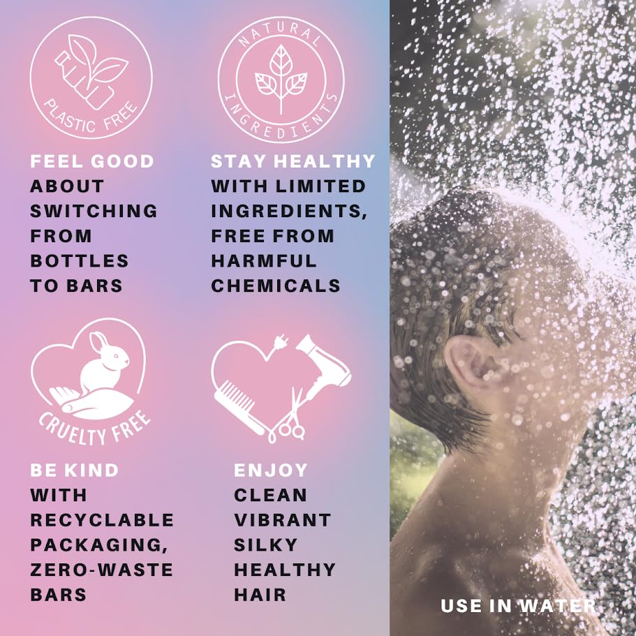 SPIRALEAF Solid Shampoo Bar & Conditioner Bar Set, FRESH LAVENDER Essential Oil Blend, Limited Ingredients, Concentrated Formula, Fragrance-Free, Dye-Free, Premium Hair Care and Shave Bars