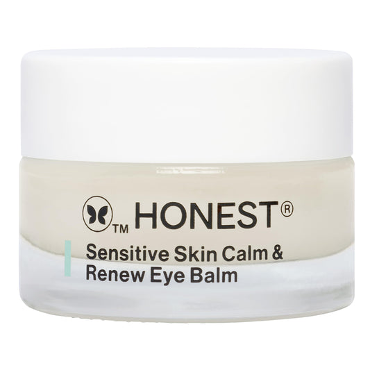 Honest Beauty Sensitive Skin Calm + Renew Eye Balm | Moisturizing + Firming | Hypoallergenic, Fragrance Free, Vegan | 0.5 oz