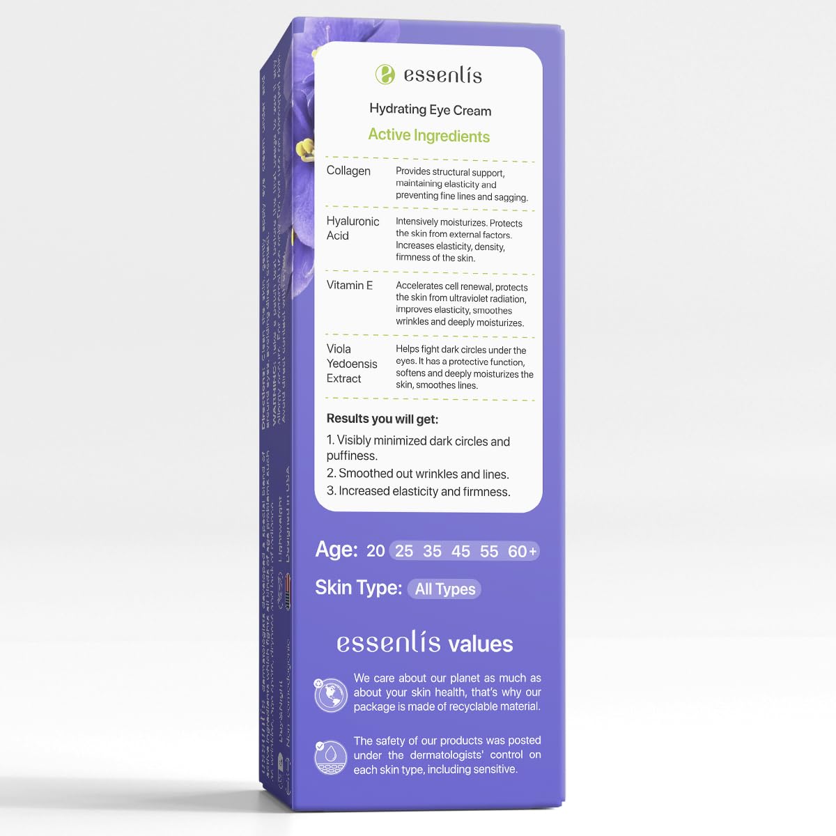 Caffeine Eye Cream for Dark Circles and Puffiness, Bags Under Eyes, Collagen Anti Aging Day and Night Corrector for Women and Men