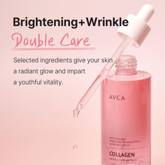 AVCA Wrinkle Care Collagen Serum 3.38oz (100ml) - Korean Skin care, Anti Aging, Collagen Serum, Wrinkle Care