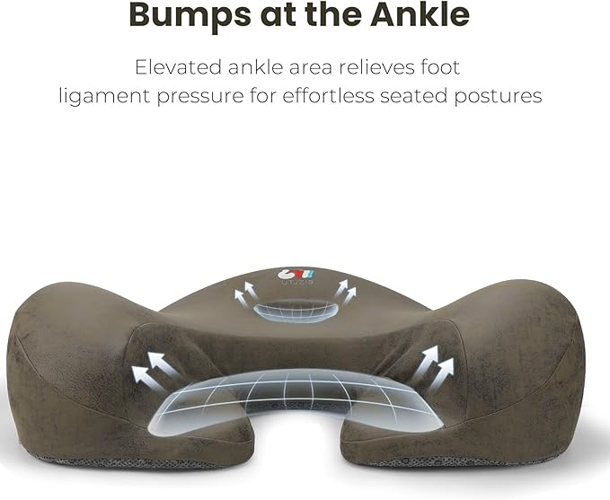 Meditation Cushion & Floor Pillow Seat - Ergonomic Comfortable Memory Foam Set Relieves Numbness Tailbone & Hip Pain from Long Sitting, idea for Reading, Yoga.