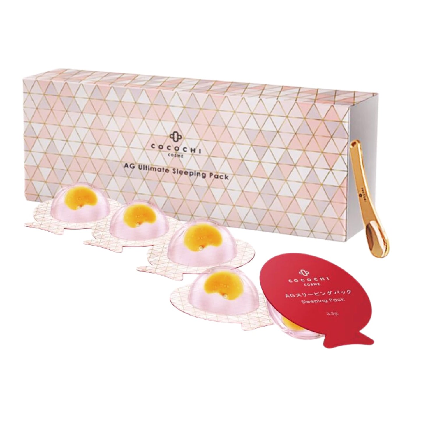 COCOCHI Cream Facial Masks for Women & Men, Mini Hyaluronic Acid Face Mask by Vitamin B12, Collagen Peptides, Overnight Face Mask & Anti Aging Face Masks Skincare for Sensitive Skin from Japan 5EA