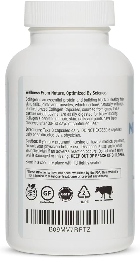 BioOptimal Multi-Collagen Supplement Capsules, Types I, II, III, V, & X Collagen, 90 Capsules