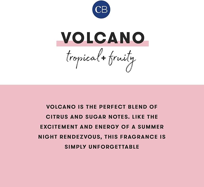 Capri Blue Volcano Scented Mini Tin Jar Candle - Printed Mini Tin Candles for Home Scented with Tropical Fruit & Sugared Citrus - Long Lasting Soy Wax Blend - Lavender Colored (3 oz)