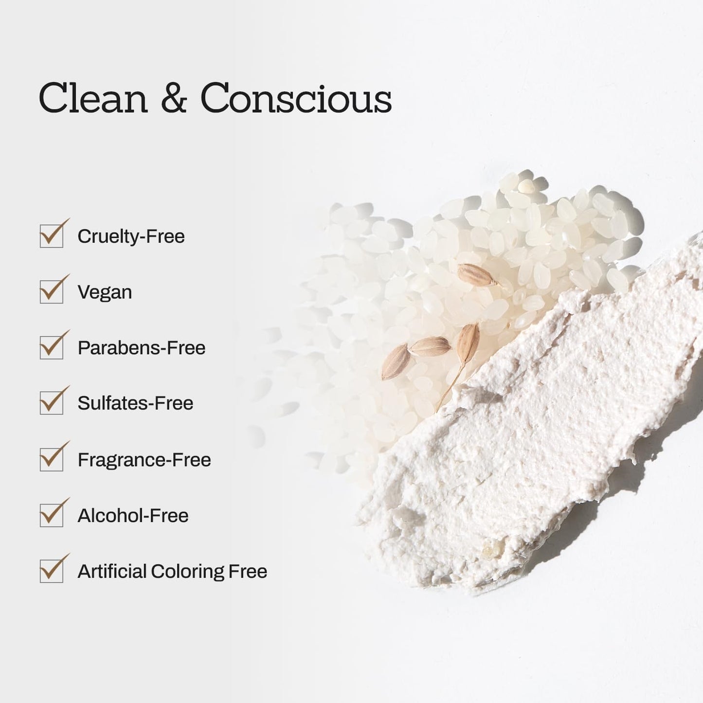 Rice Wash-Off Mask - Korean Glass Skin Face Mask Skincare - Hydrating Rice Clay Mask for Face - Natural Exfoliants Gently Improve Skin Texture, Even Skin Tone, and Restore Radiant Glow, 6.76 fl.oz