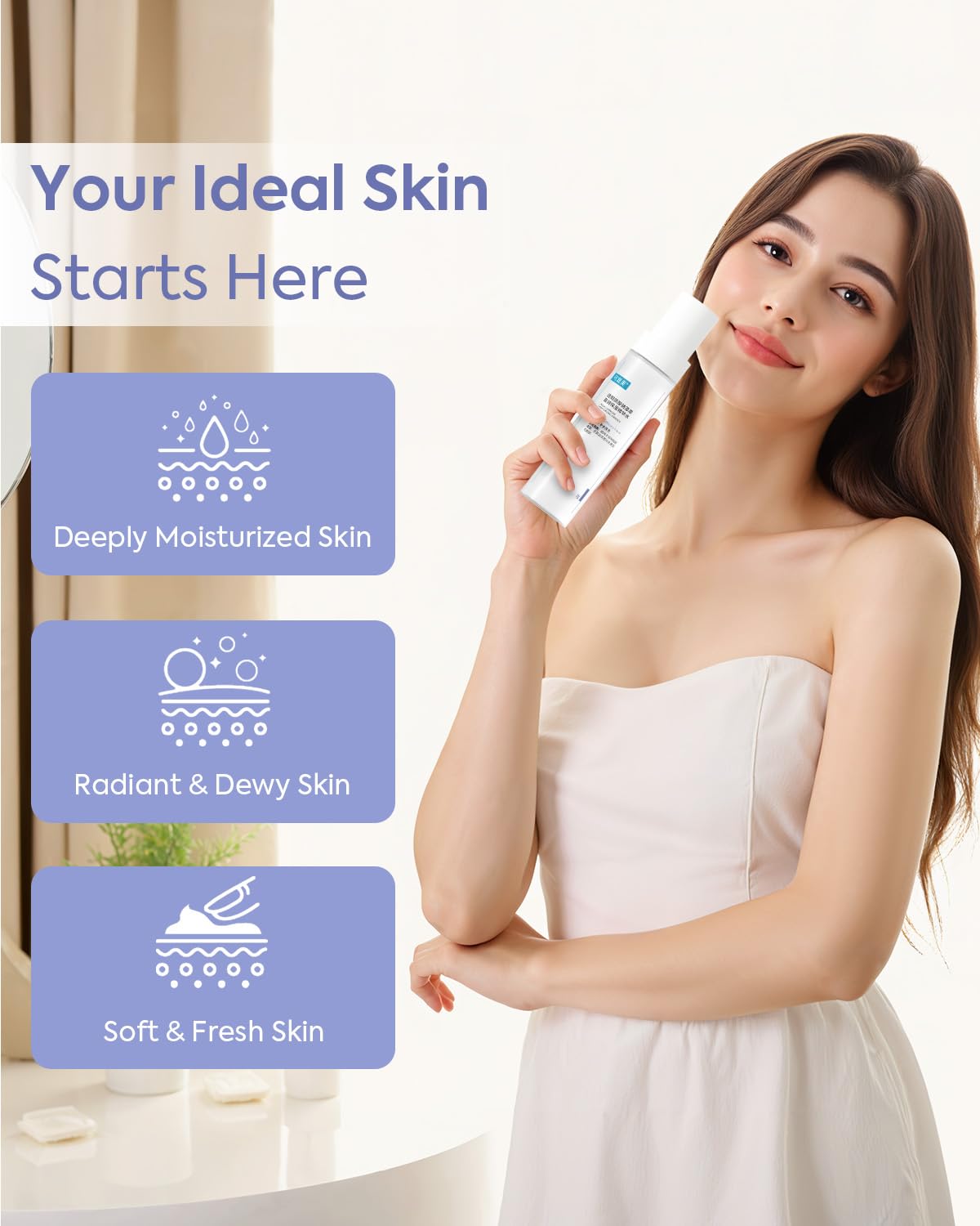 KOMFYMED Aqua Luminous Moisturizing Essence Toner with Sodium Hyaluronate & Algae Extract - Deep Hydration, Radiance Boost, Lightweight Facial Essence for All Skin Types, 120ml / 4.05 fl.oz