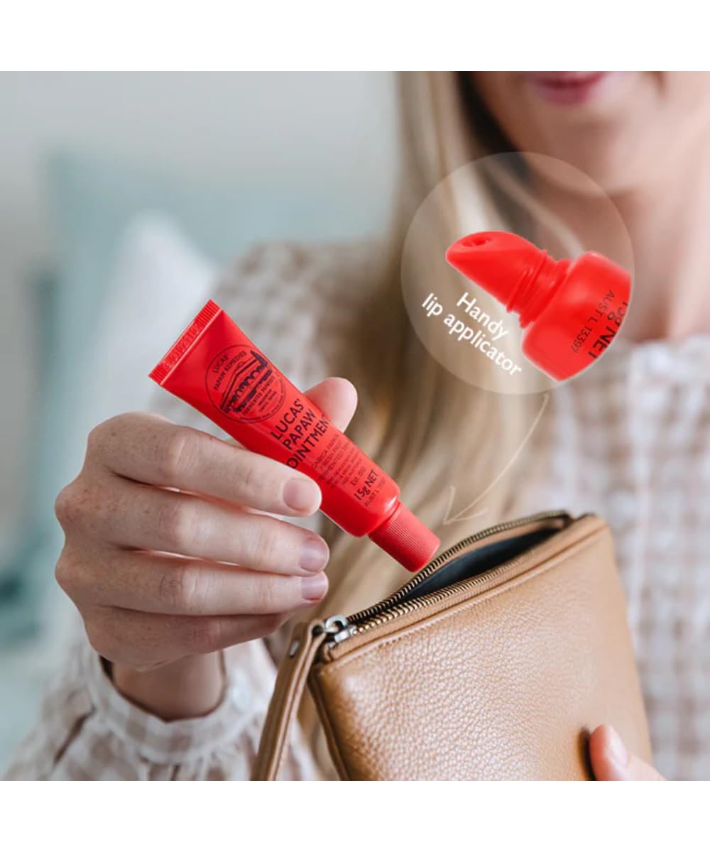 Lucas Papaw Ointment – 15g Tube with Lip Applicator – 2–Pack – Multi-Purpose Skin Relief – Made in Australia