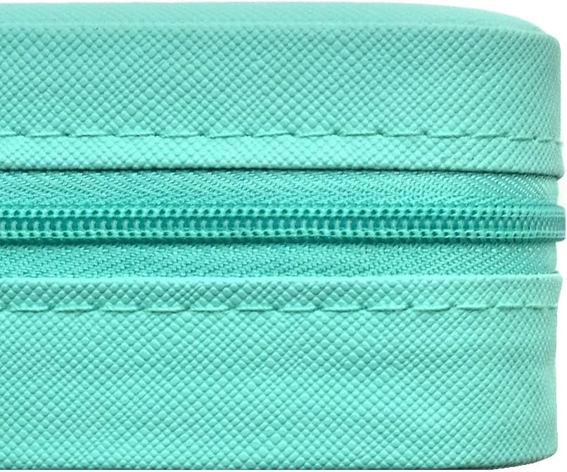 Mini Jewelry Travel Case, Small Portable Jewellry Organizer Box Storage Organizer Portable Display Storage Box for Rings Earrings Necklaces, Gifts for Girl, Women, Mom, Wedding, Birthday(Blue)