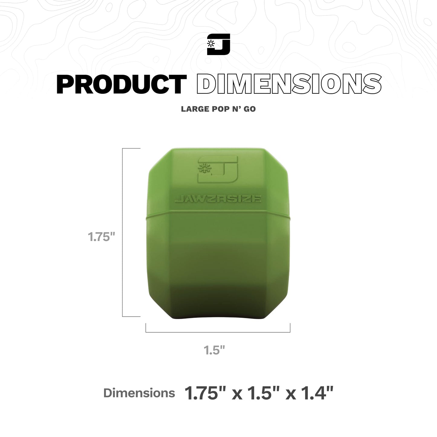 Jawzrsize Pop 'N Go Jaw, Face, and Neck Exerciser - Define Your Jawline, Slim and Tone Your Face, Look Younger and Healthier - Helps Reduce Stress and Cravings - Facial Exerciser (Advanced Green)