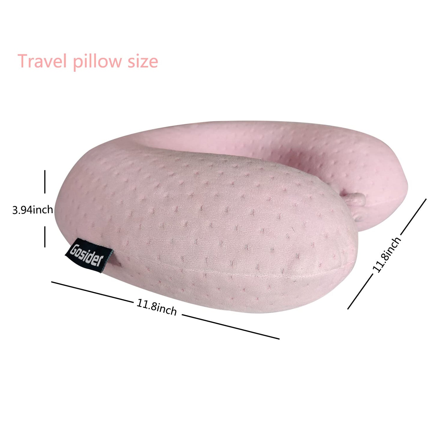 Gosider Memory Foam Travel Pillow, Comfortable Travel Neck Pillow U Shape, Support Neck and Head to Relieve Fatigue, Portable Neck Pillow Suitable for Planes, Trains, Self-Driving Cars
