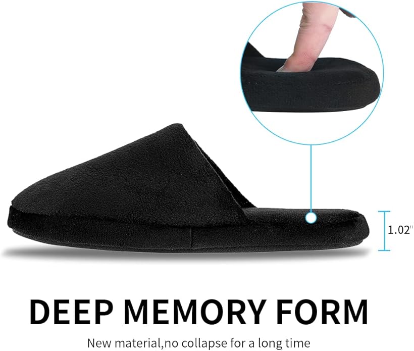 3-Pair Luxury Spa Slippers - Cotton Memory Foam Non-slip Closed Toe Washable Slippers for Hotel,Guest,Travel,Bride,Women and Men