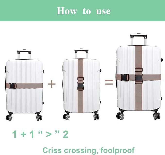 4PCS Luggage Straps for Suitcases & 2PCS Tags Set for Easy Identification,Travel Accessories for Safety,Luggage Strap for Travel Suitcase & Bag Closure,Blue