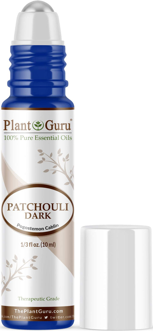 Patchouli Essential Oil Roll On 10 ml. 100% Pure Natural, Pre-Diluted Therapeutic Grade Aromatherapy Rollerball