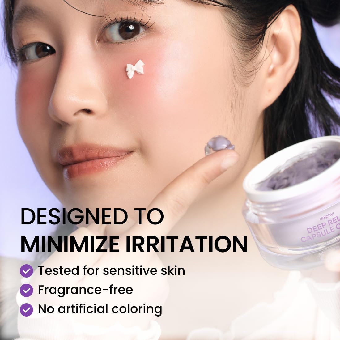 delphyr Deep Relief Capsule Cream – Bakuchiol, Niacinamide 5% & Ceramide – Soothing, Hydrating – All-Vegan, No Artificial Colors or Fragrances – Korean Skin Care